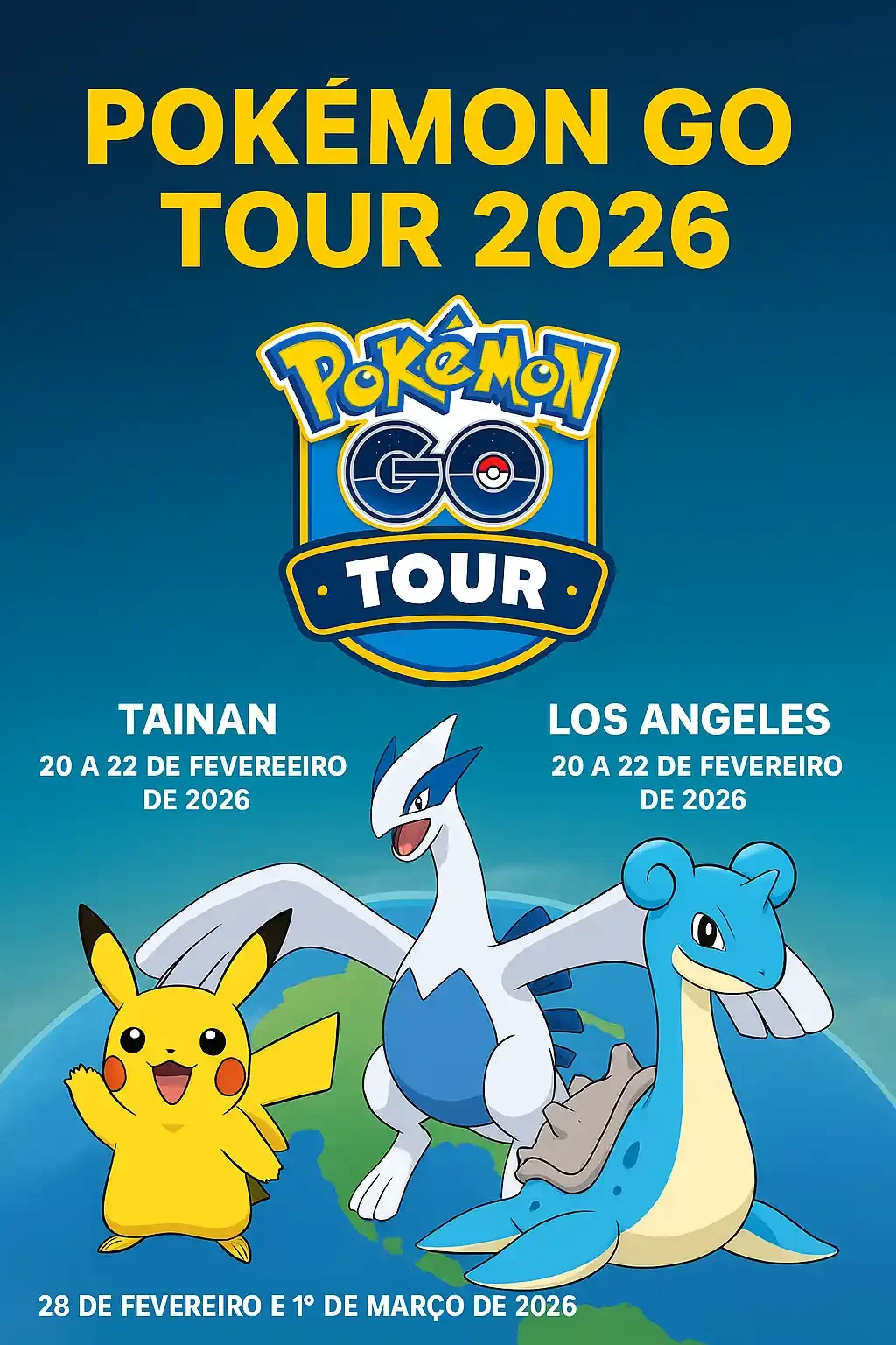Pokémon GO Tour 2026: cidades e datas oficiais reveladas
